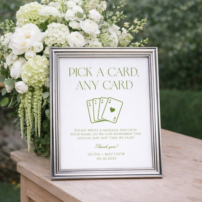 Póster Libro de firmas de cartas de juego para boda blanc (Subido por el creador)