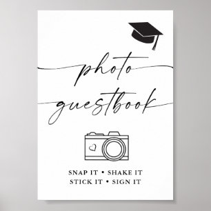 Póster Libro de firmas de fotos de fiesta de graduación, 