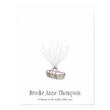 Libro de firmas de globo con huella de bebé - Rosa