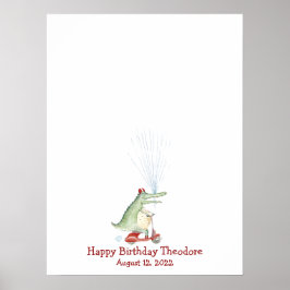 Póster Libro de firmas de huellas deditos de cocodrilo di