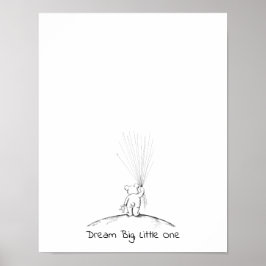 Póster Libro de firmas de la huella del dedo de Osito