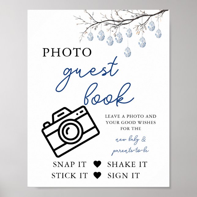 Póster Libro de fotos de Baby Shower de Easter Chinoiseri (Frente)