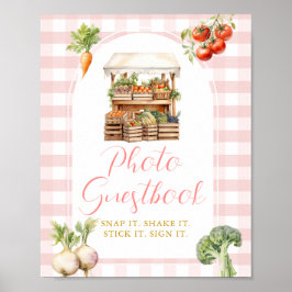 Póster Libro de fotos de Baby Shower de mercado local