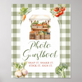 Póster Libro de fotos de Baby Shower de mercado local