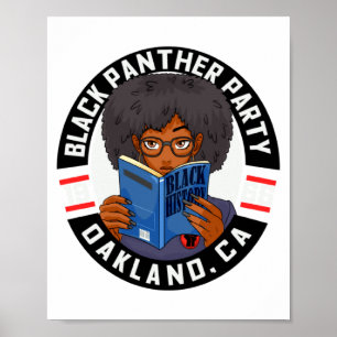 Póster Libro de historia negra Partido Pantera Chica educ