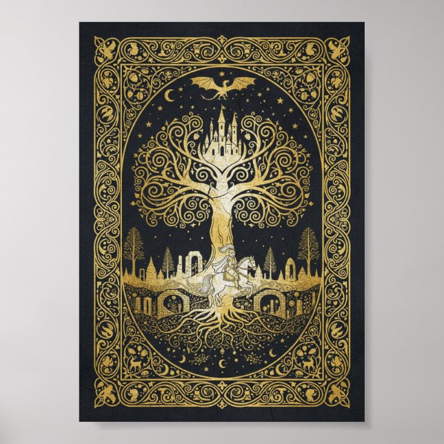 Póster Libro de Historias de Artesano con Hoja de Oro de  (Frente)
