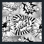 Póster Libro de historietas Pop Art Black and White<br><div class="desc">Libro de historietas Pop Art Poster negro y blanco Anime Personalizado de historietas Manga de ficción</div>