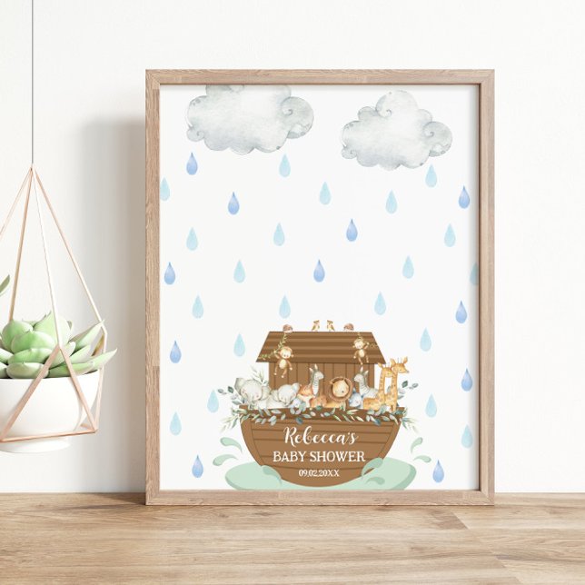 Póster Libro de Huellas Baby Shower Ark de Noah (Subido por el creador)