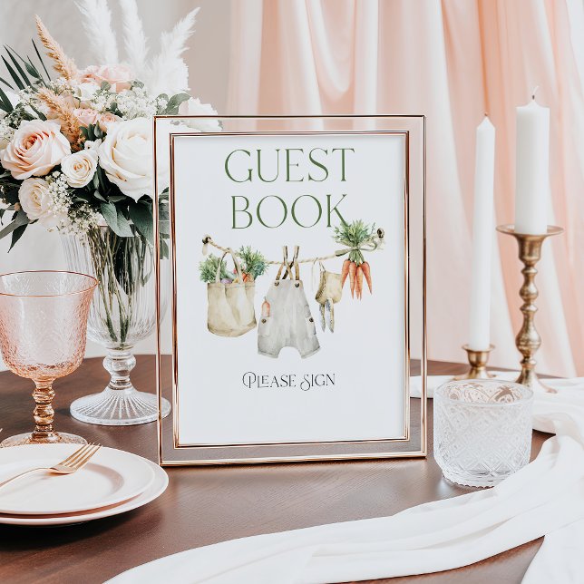 Póster Libro de invitado de Baby Shower de la granja de p (Subido por el creador)