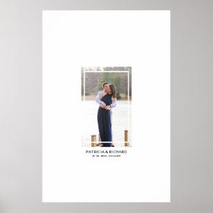 Póster Libro de invitados de boda alternativo de foto sim
