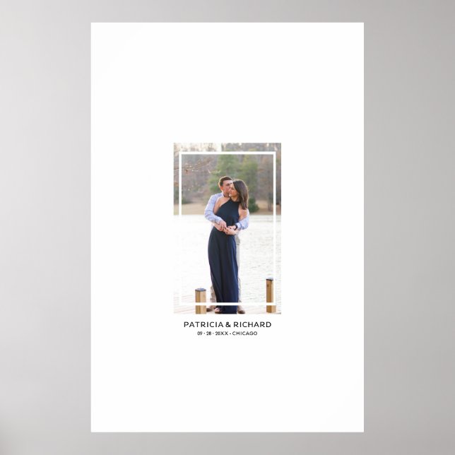 Póster Libro de invitados de Boda alternativo fotográfico (Frente)