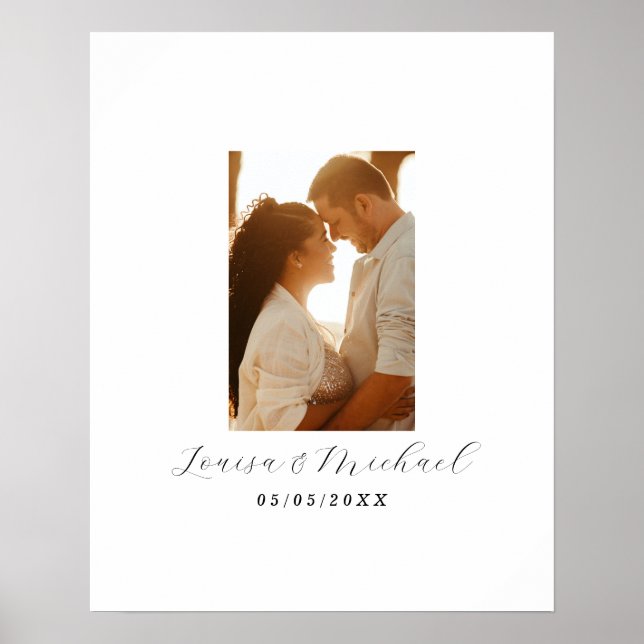 Póster Libro de invitados de Bodas de fotografía alternat (Frente)