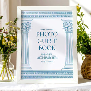 Póster Libro de invitados de fotos elegante signo de fies