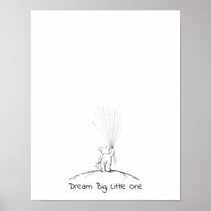 Póster Libro de invitados de huella digital para bebés