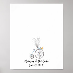 Póster Libro de invitados de huella digital para pintura 