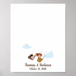 Póster Libro de invitados de Pareja Boda