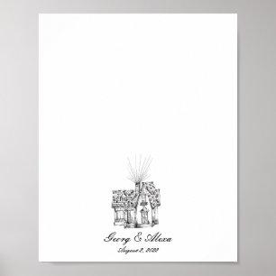 Póster Libro de invitados sobre los sueños de la casa alt