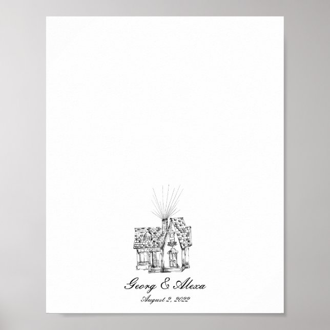 Póster Libro de invitados sobre los sueños de la casa alt (Frente)