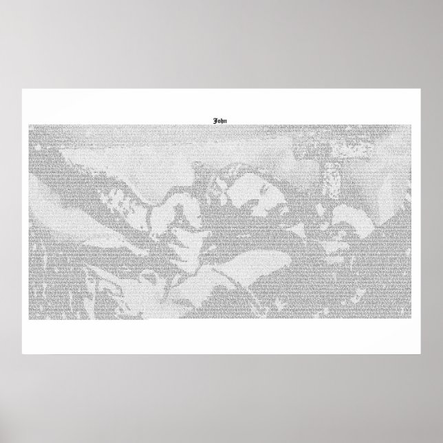 Póster Libro de John (texto completo de KJV) (Frente)