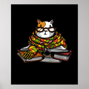 Póster Libro de lectura de cerdo de Guinea cutánea Aman