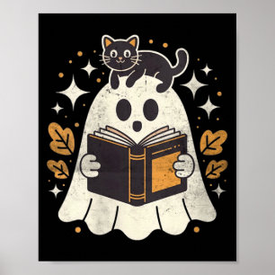 Póster Libro de lectura de fantasmas para mujeres Hallowe