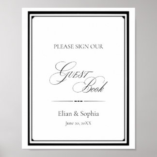 Póster LIBRO DE REGALOS DE BODAS, Letrero de Libro de Vi