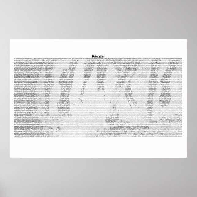Póster Libro de Revelación (texto completo de KJV) (Frente)