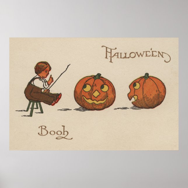 Póster Libro de saludo de Halloween (Frente)