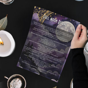 Póster Libro de Sombras de Ritual y Oración Pagana de Lun