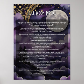 Póster Libro de Sombras de Ritual y Oración Pagana de Lun