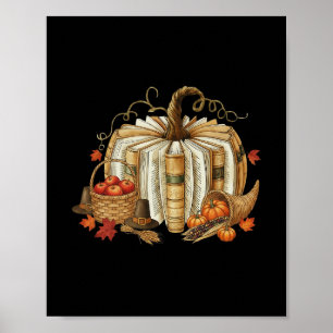 Póster Libro del profesor Calabaza Otoño Lectura Día de A