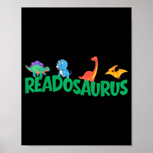 Póster Libro divertido readosaurus libros de dinosaurios