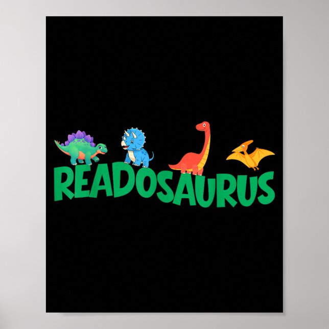 Póster Libro divertido readosaurus libros de dinosaurios  (Frente)
