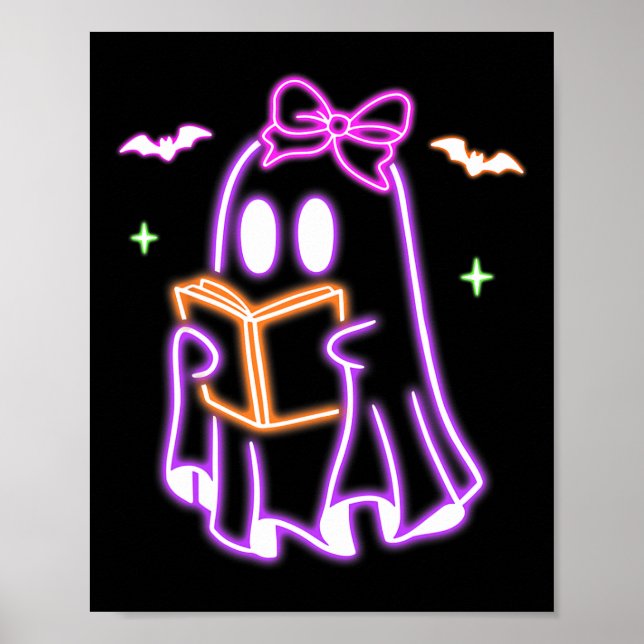 Póster Libro fantasma leyendo el amante del libro fantasm (Frente)