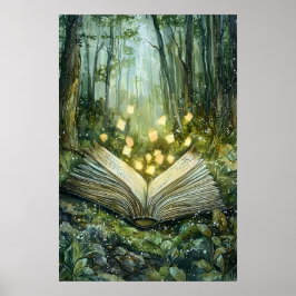 Póster Libro Forestal Encantado De La Magia