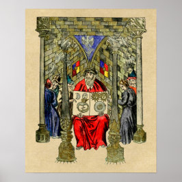 Póster Libro medieval de alquimia