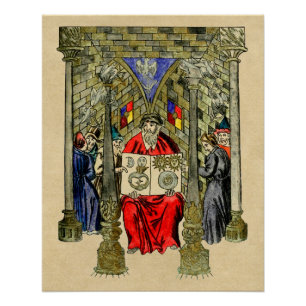 Póster Libro medieval de la alquimia