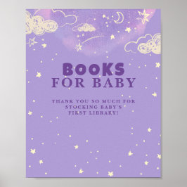 Póster Libro Purple Dream para Poster Baby Shower