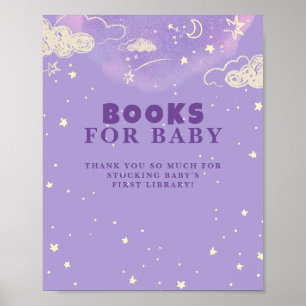 Póster Libro Purple Dream para Poster Baby Shower