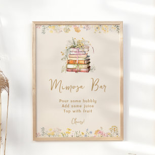 Póster Libro Tema Flores salvajes Ducha de novia Mimosa B