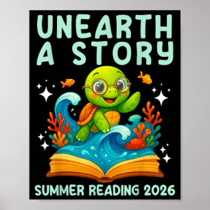 Póster Libro tortuga marina lectura de verano 2026 descub