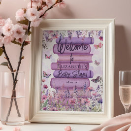 Póster Libros Caprichosos Mariposas y Flores Silvestres B