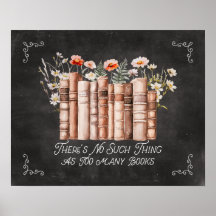 Libros con Flores y Cita en Pizarra Negra de Tiza