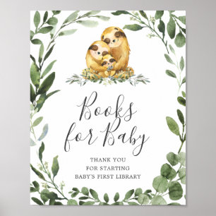 Póster Libros De Baby Shower De La Familia Eslovaca Para