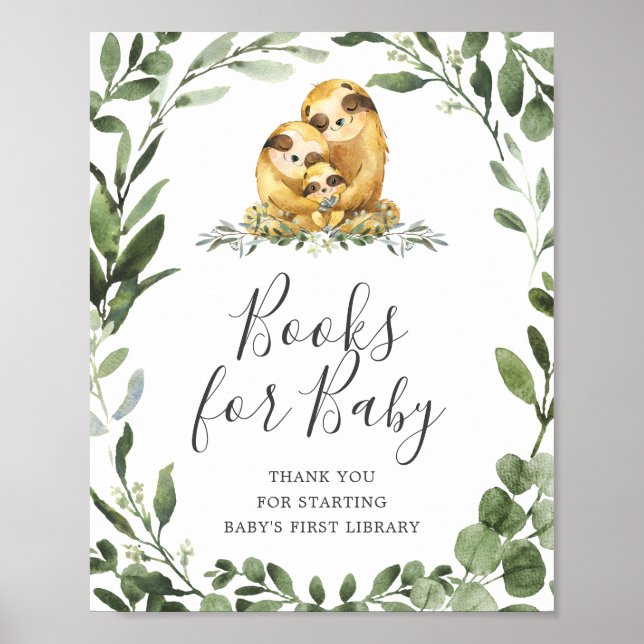 Póster Libros De Baby Shower De La Familia Eslovaca Para  (Frente)
