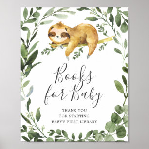 Póster Libros De Baby Shower Sleeping Slots Para Rótulo I
