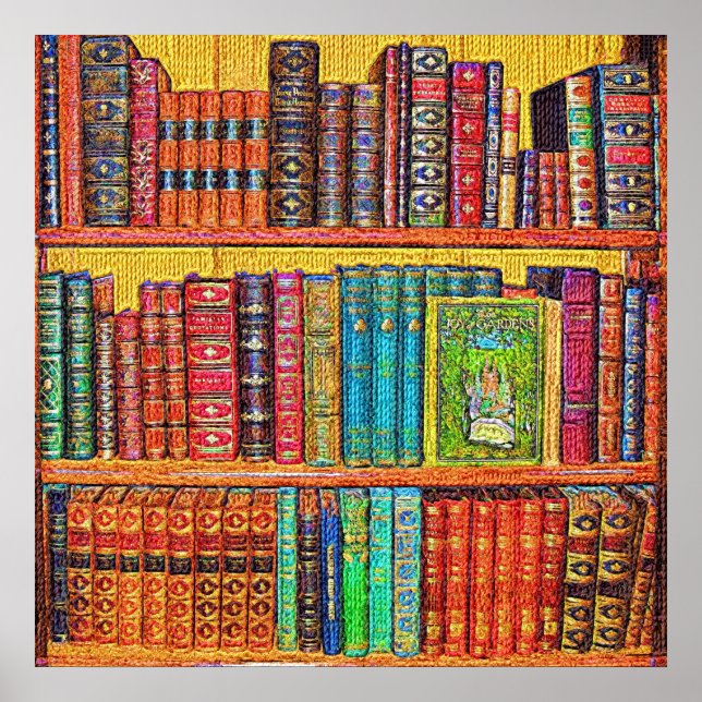 Póster Libros de biblioteca (Frente)