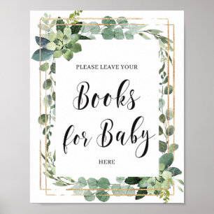 Póster Libros de boho de buena vegetación para el cartel
