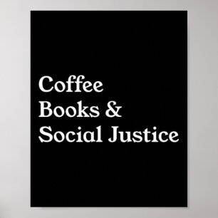 Póster Libros de café citan igualdad