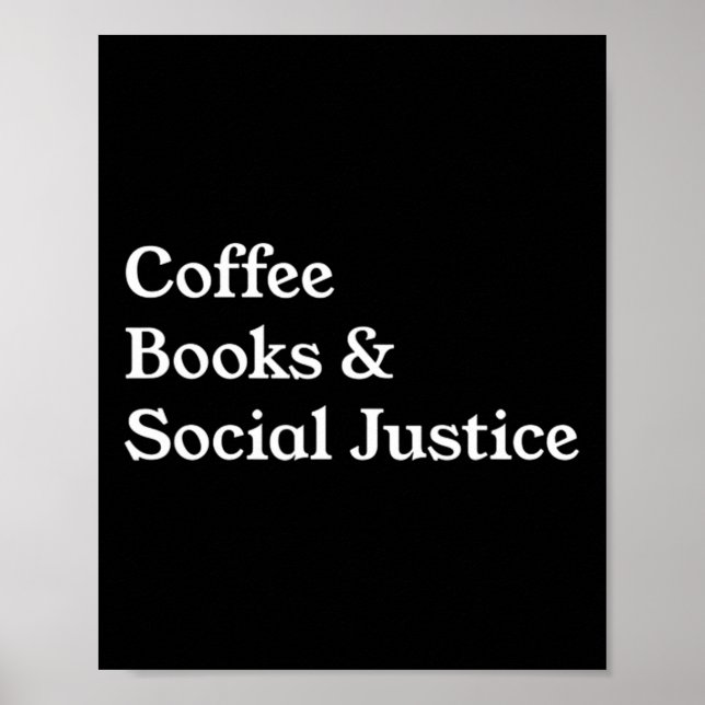 Póster Libros de café citan igualdad (Frente)